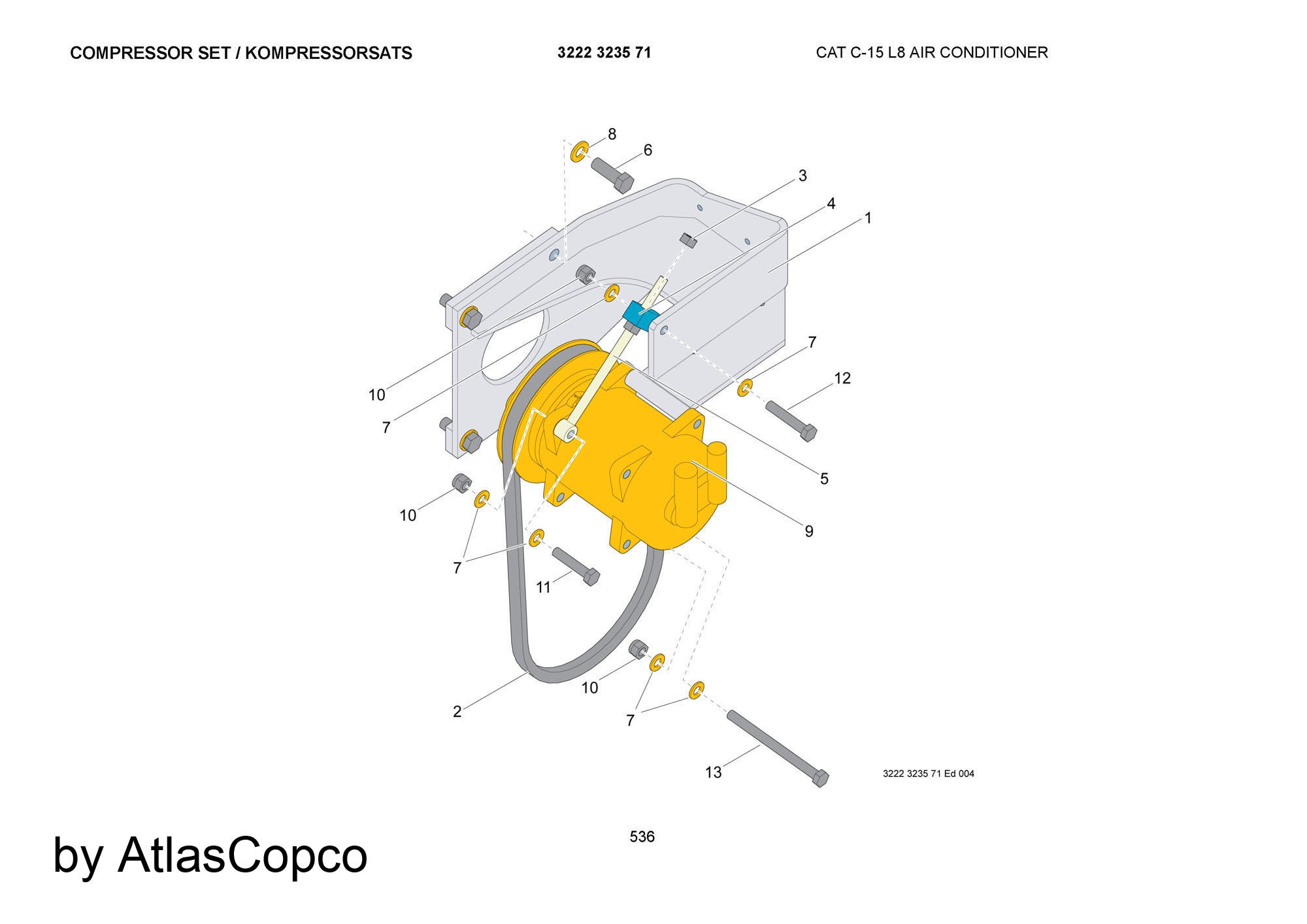 Atlas Copco Epiroc COMPRESSOR 3222324583/ 3222 3245 83