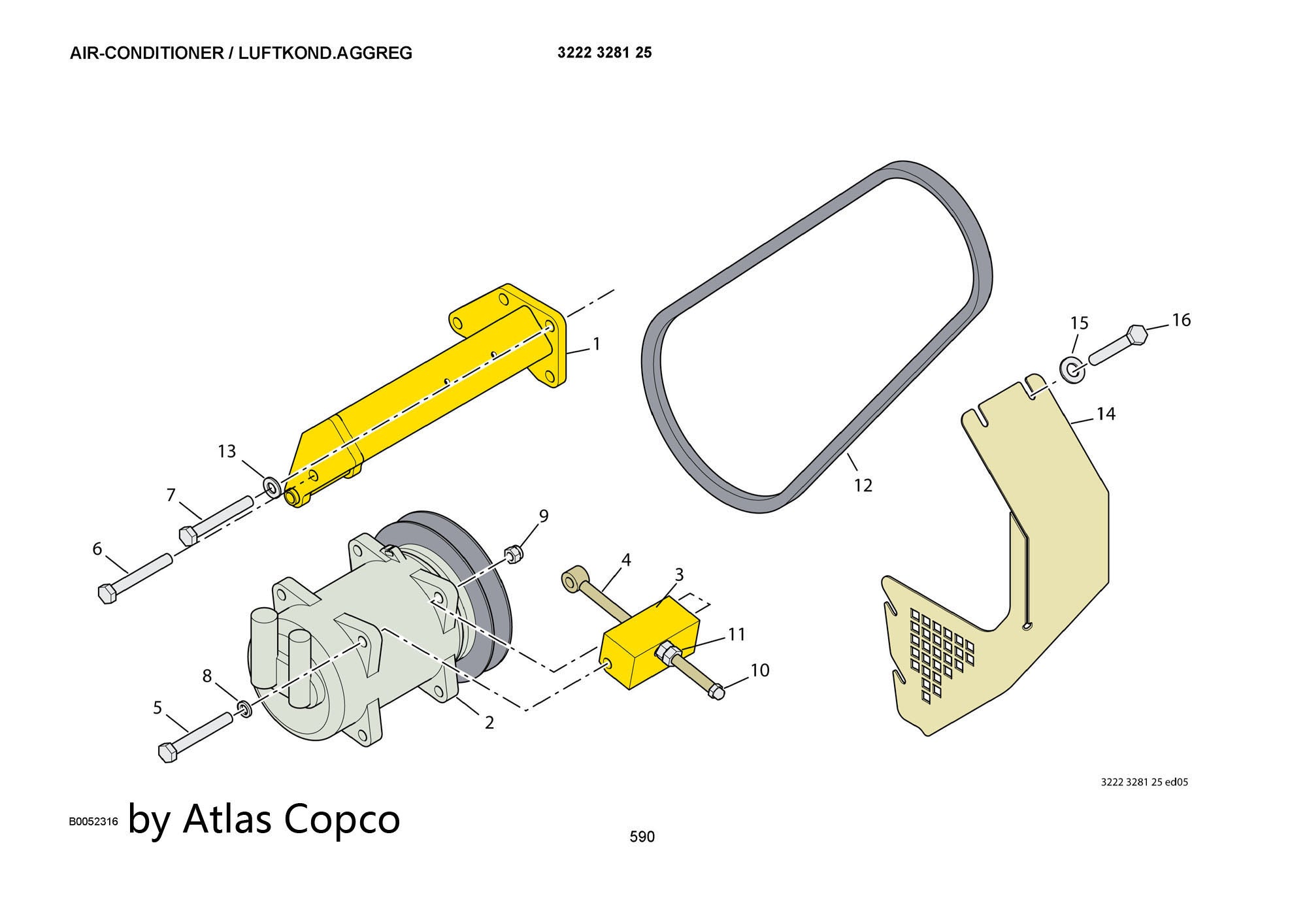 Atlas Copco Epiroc COMPRESSOR 3222324583/ 3222 3245 83