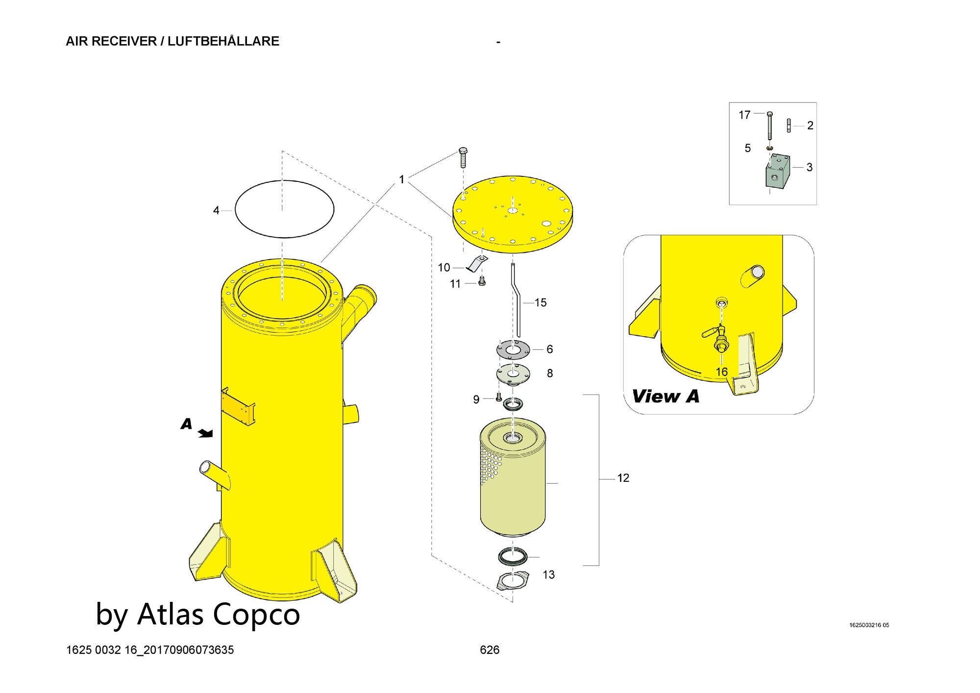 Atlas Copco Epiroc LEVEL GAUGE 1616510800 / 1616 5108 00