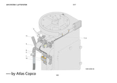 Atlas Copco Epiroc AIR VALVE 3222330088 /3222 3300 88