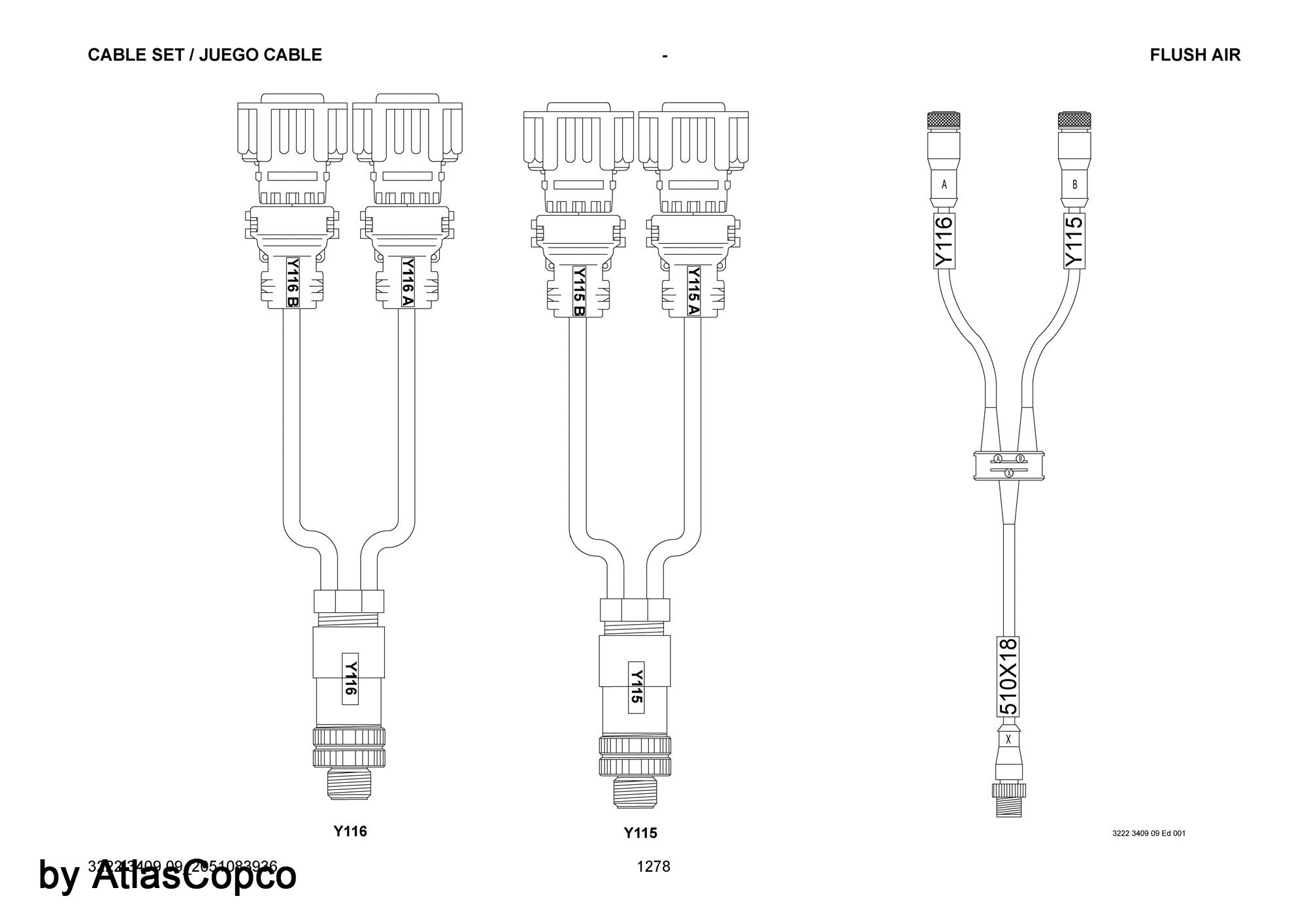 Atlas Copco Epiroc CABLE COMPLE 3222335892/3222 3358 92