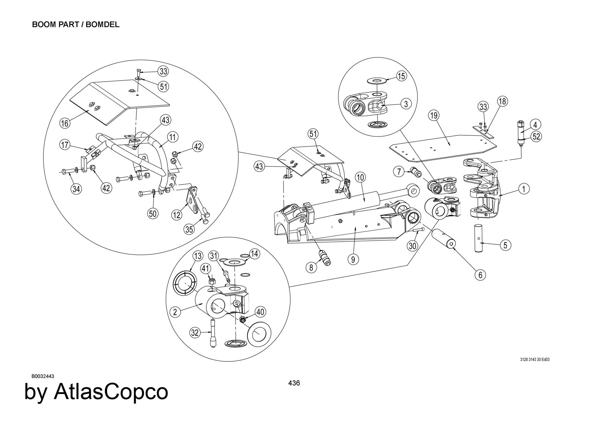 Atlas Copco Epiroc CYL.BRACKET 3128217203/3128 2172 03