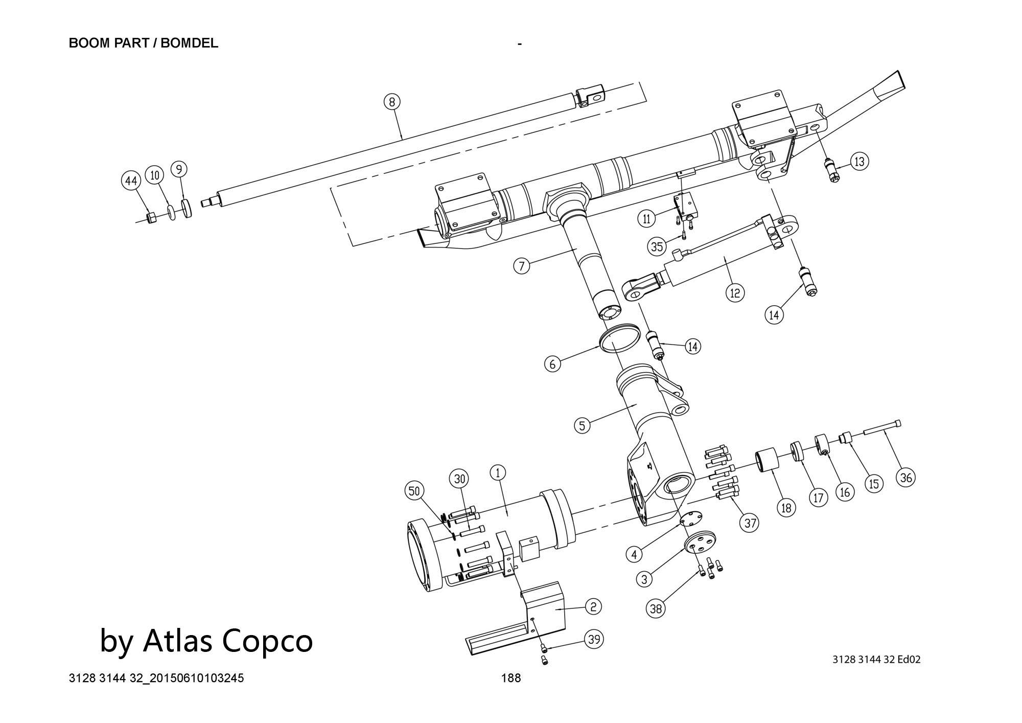 Atlas Copco Epiroc FEED HOLDER 3128321772/3128 3217 72