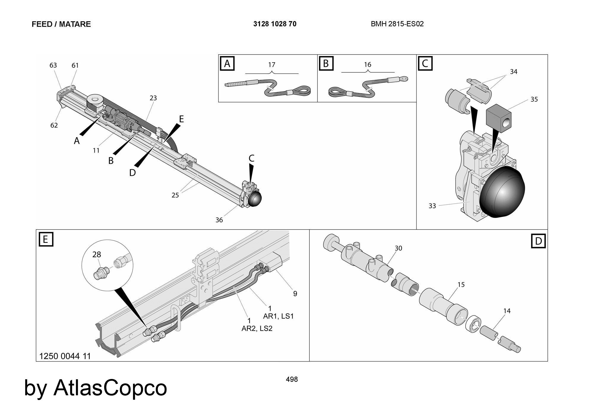 Atlas Copco Epiroc RETURN ROPE WIRE 3128055101 /3128 0551 01