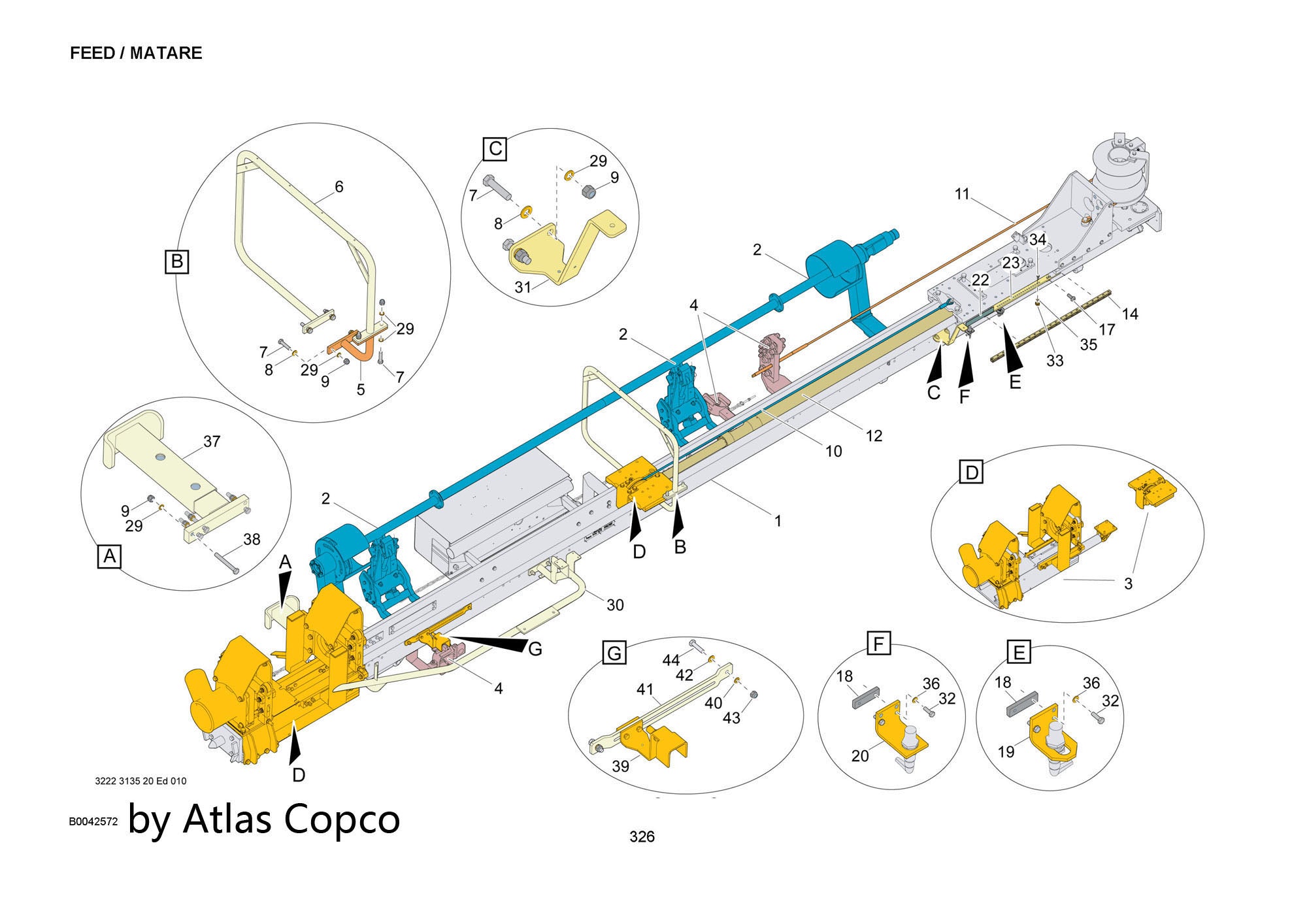 Atlas Copco Epiroc PULL ROPE WIRE 3128078411 /3128 0784 11