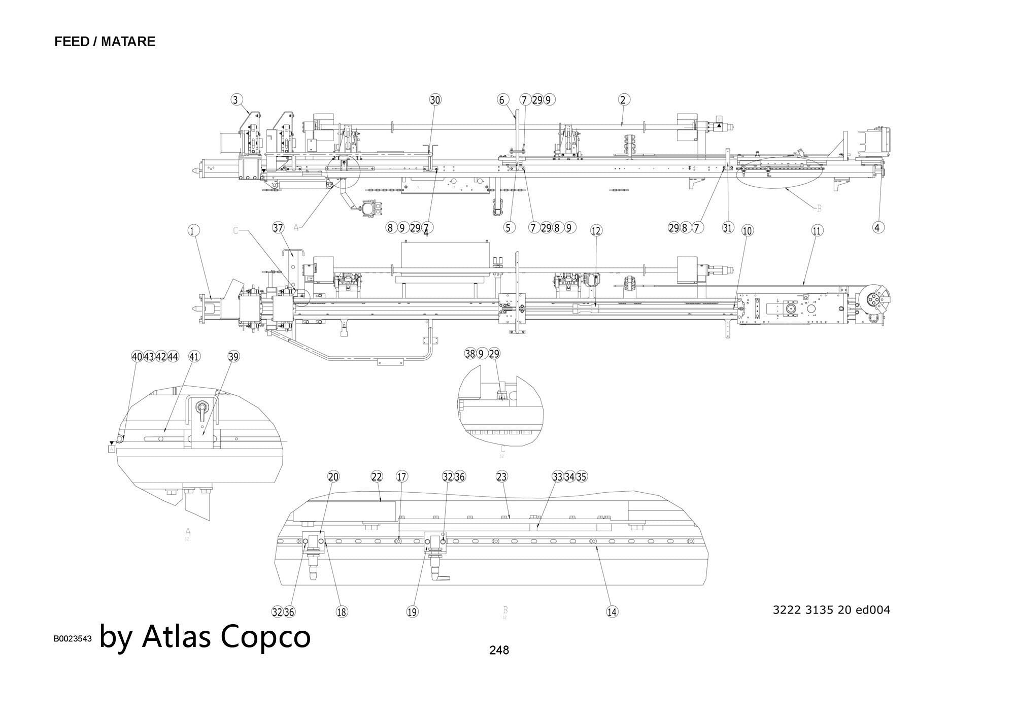 Atlas Copco Epiroc PULL ROPE WIRE 3128078411 /3128 0784 11