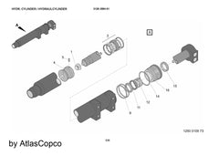 Atlas Copco Epiroc CYLINDER 3128259401/3128 2594 01