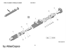 Atlas Copco Epiroc CYLINDER 3128259401/3128 2594 01