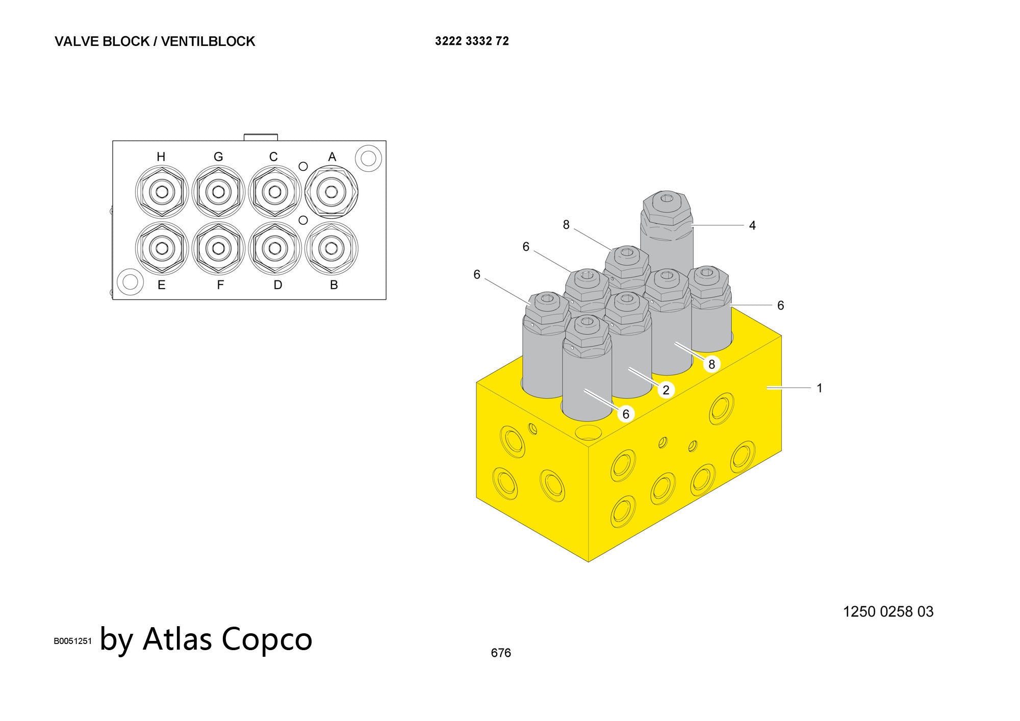 Atlas Copco Epiroc SEQUENCE VALVE 3222334538/3222 3345 38