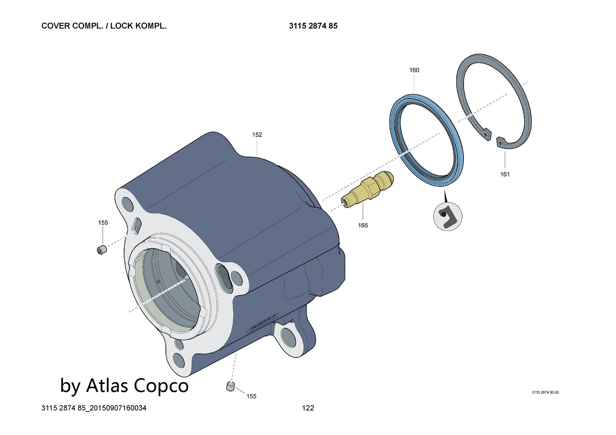 Atlas Copco Epiroc NIPPEL 3115555901/ 3115 5559 01
