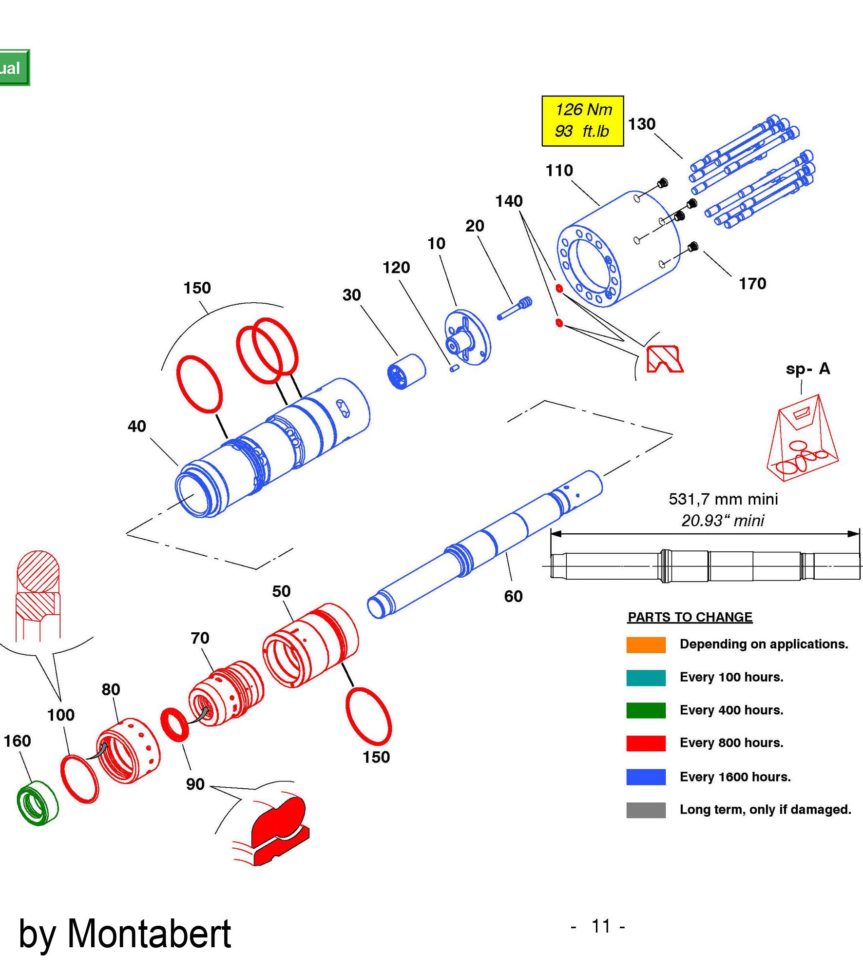 MONTABERT HC 95 86747045 LINING STOP LINING