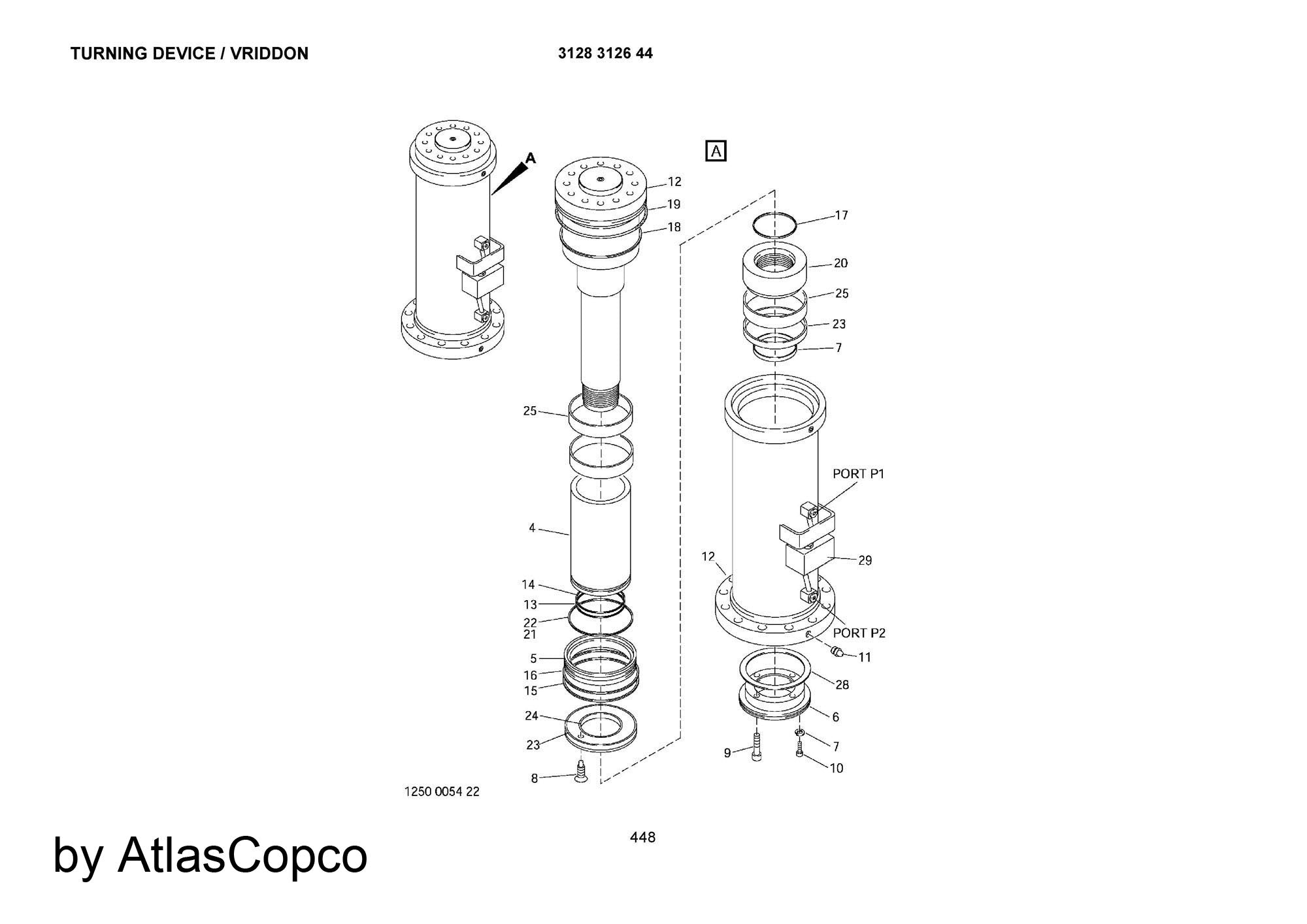 Atlas Copco TURNING DEVICE 3128312644/3128 3126 44