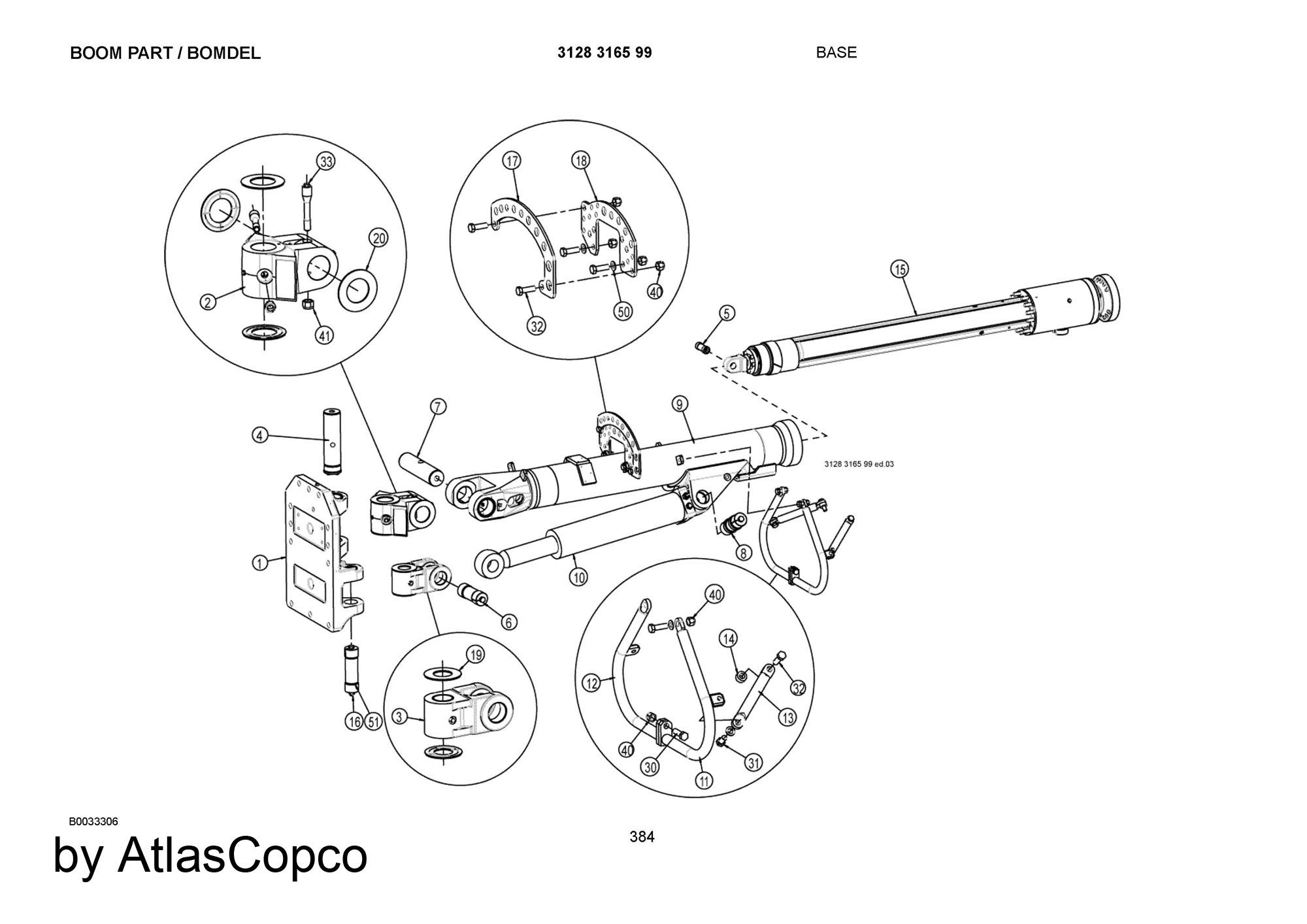 Atlas Copco Epiroc HYDR. CYLINDER  9121703200 /9121 7032 00
