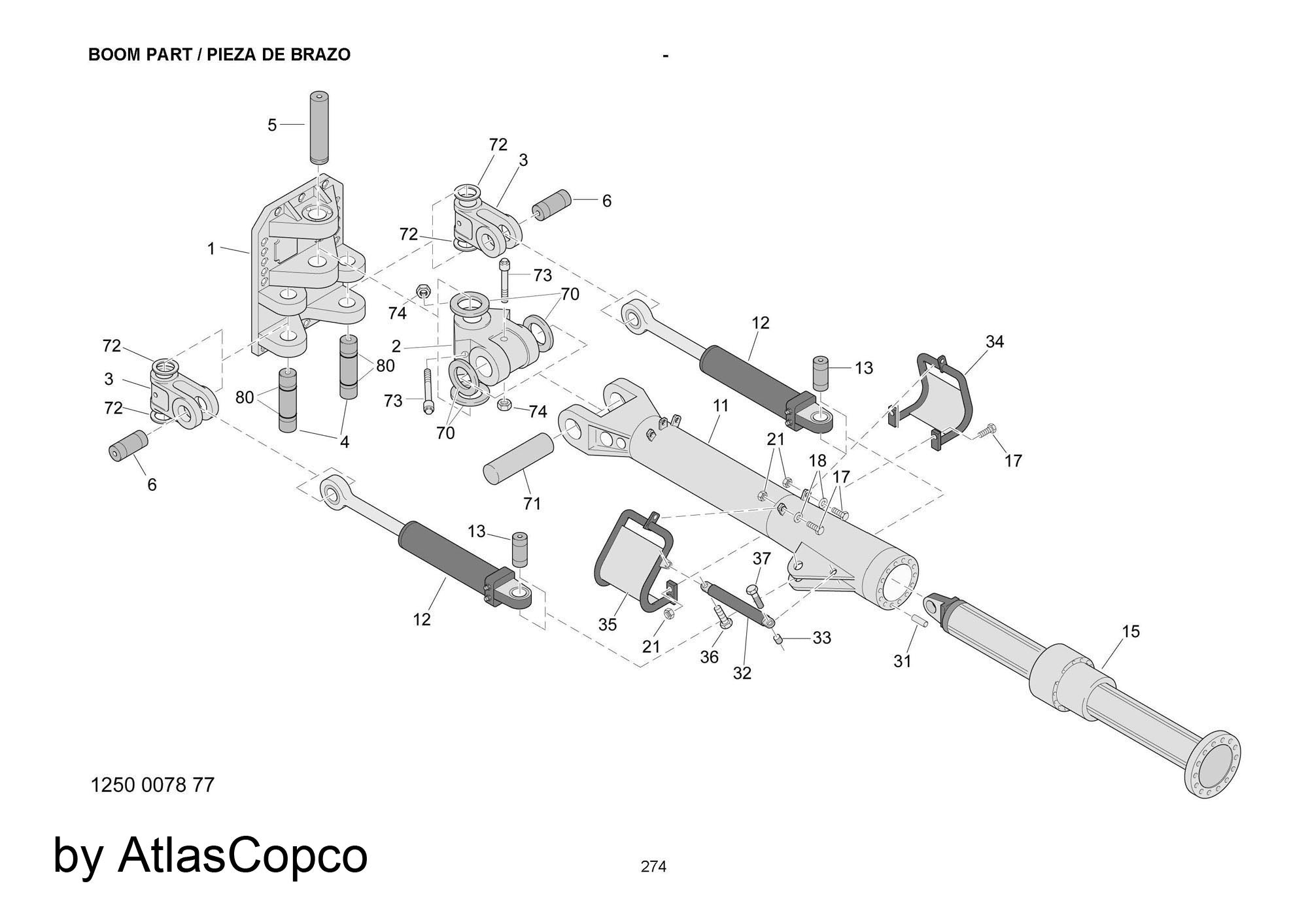Atlas Copco Epiroc HYDR. CYLINDER  9121704502 /9121 7045 02