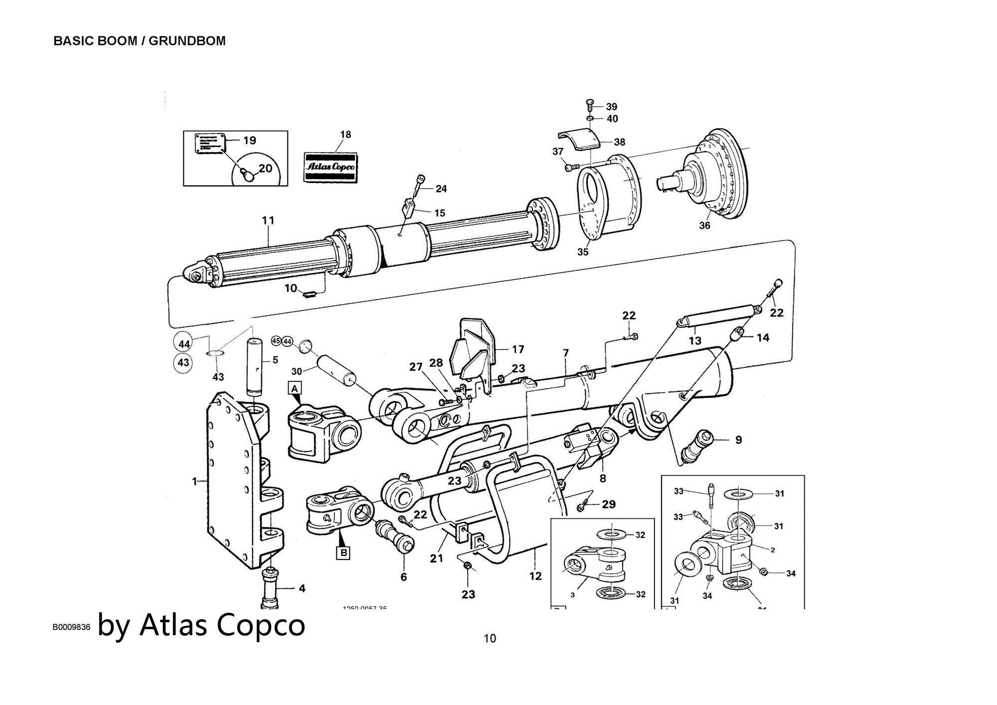 Atlas Copco Epiroc HYDR. CYLINDER  9121704502 /9121 7045 02