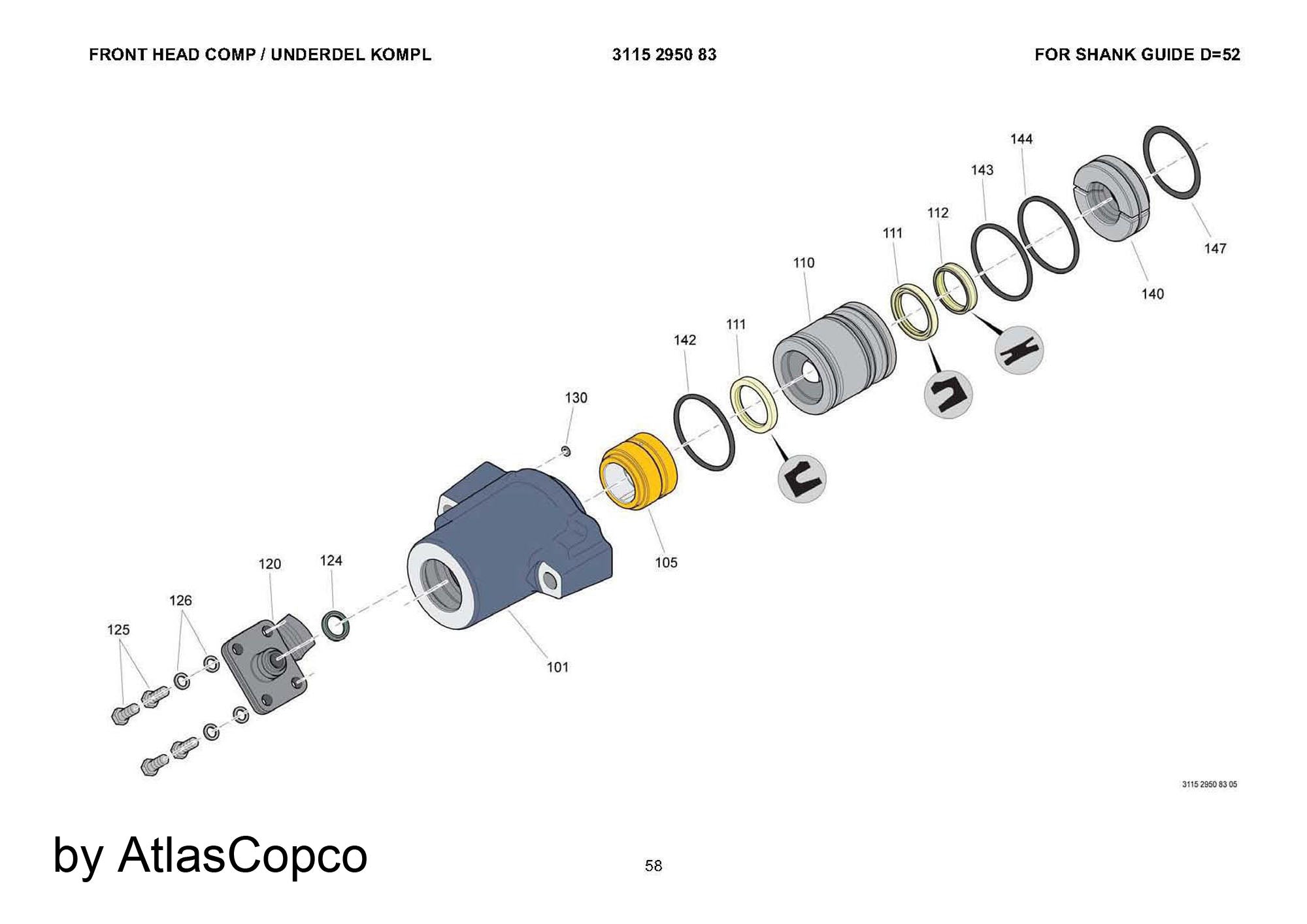 Atlas Copco Epiroc CUP SEAL 3115269300/3115 2693 00