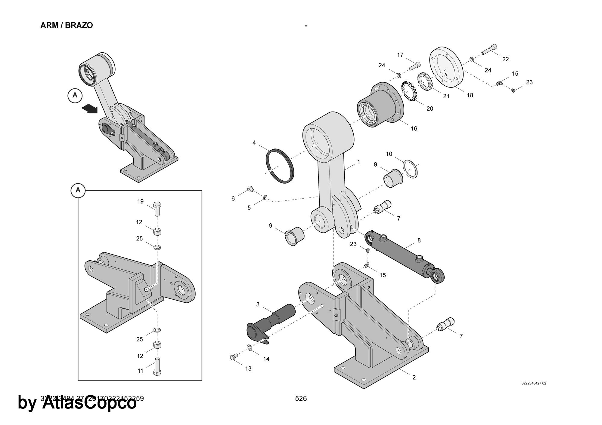 Atlas Copco Epiroc ATTACHMENT 3222320161 /3222 3201 61