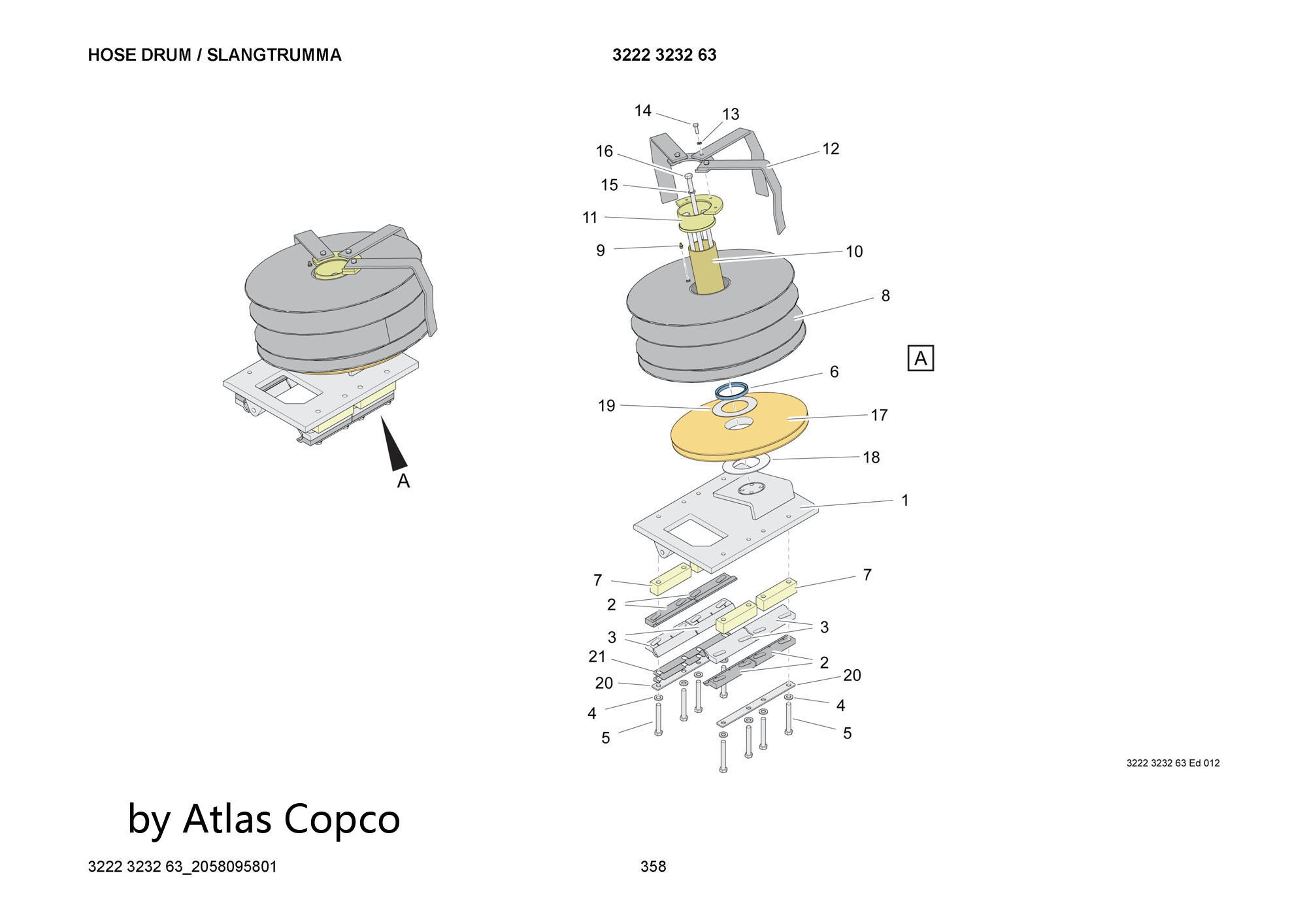 Atlas Copco Epiroc HOLDER SET 3128306163/3128 3061 63