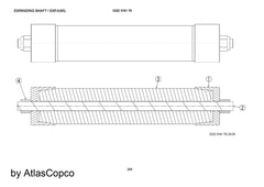 Atlas Copco Epiroc EXPANDING SHAFT  3222316176/3222 3161 76