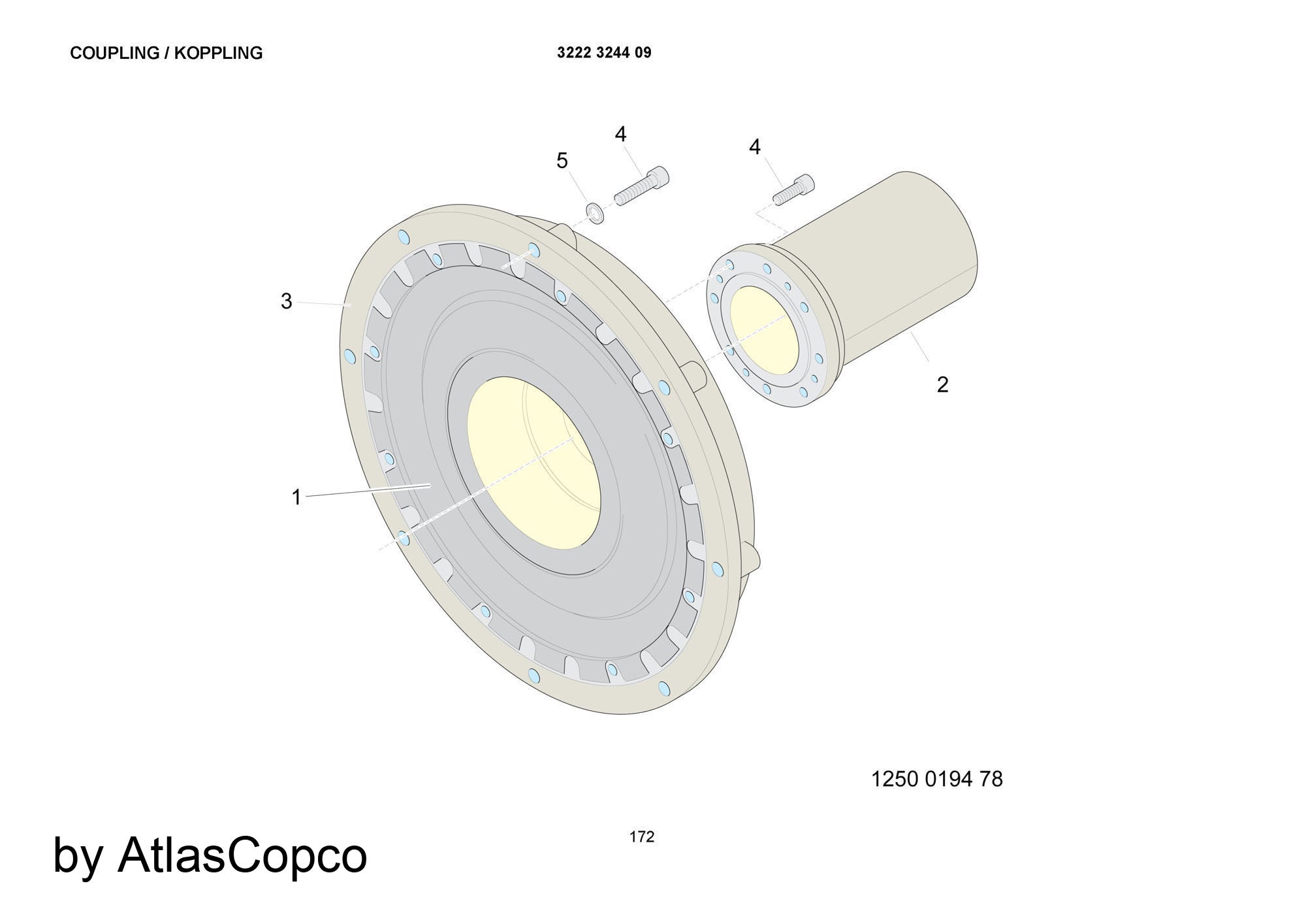 Atlas Copco Epiroc COUPLING 3222324409/3222 3244 09