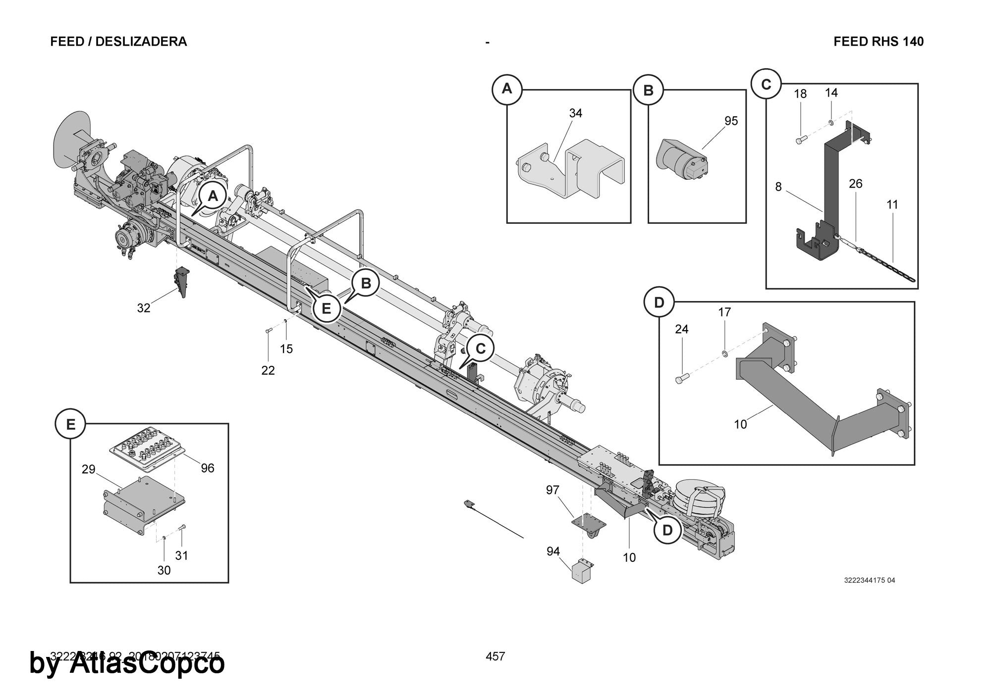 Atlas Copco Epiroc MECHANICAL STOP 3222342118/3222 3421 18