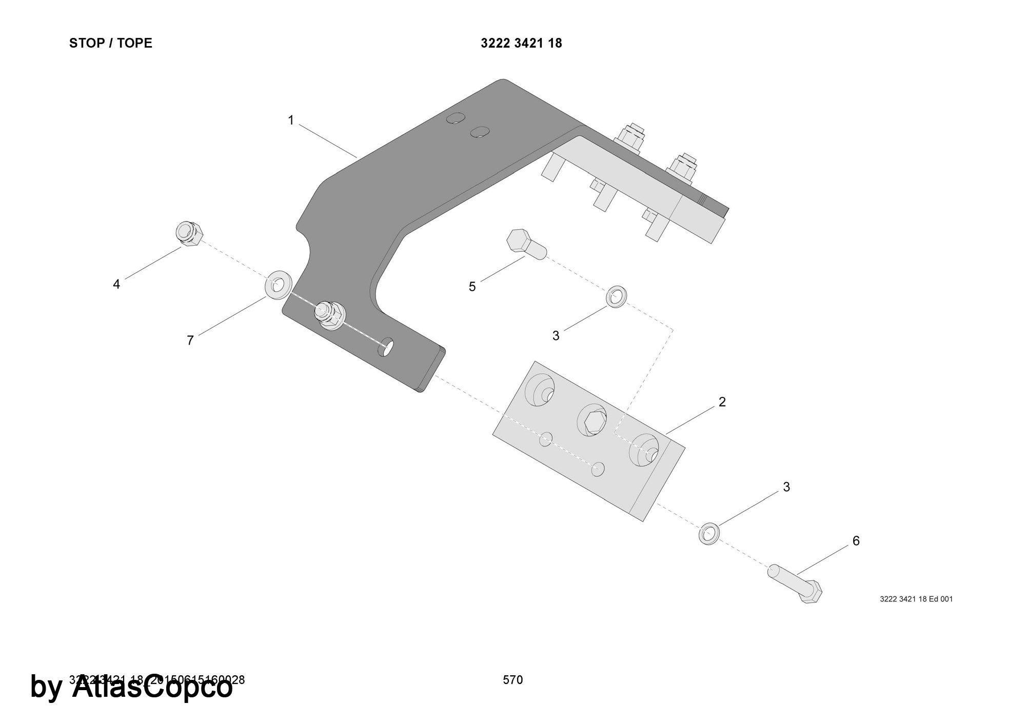 Atlas Copco Epiroc MECHANICAL STOP 3222342118/3222 3421 18