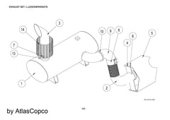 Atlas Copco Epiroc SILENCER 3222331266/3222 3312 66