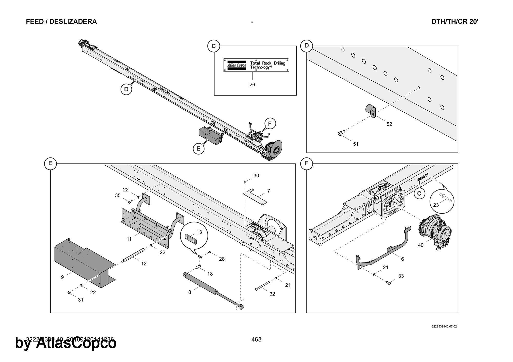 Atlas Copco Epiroc COVER PLATE 3222348004 / 3222 3480 04