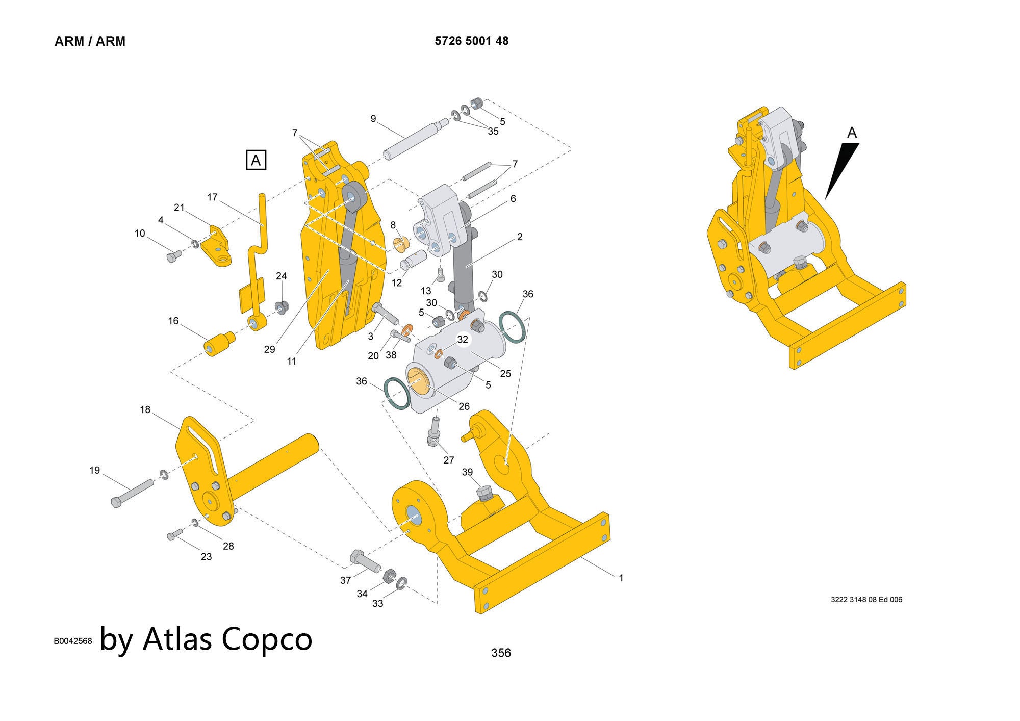 Atlas Copco Epiroc ARM  5726500148 / 5726 5001 48