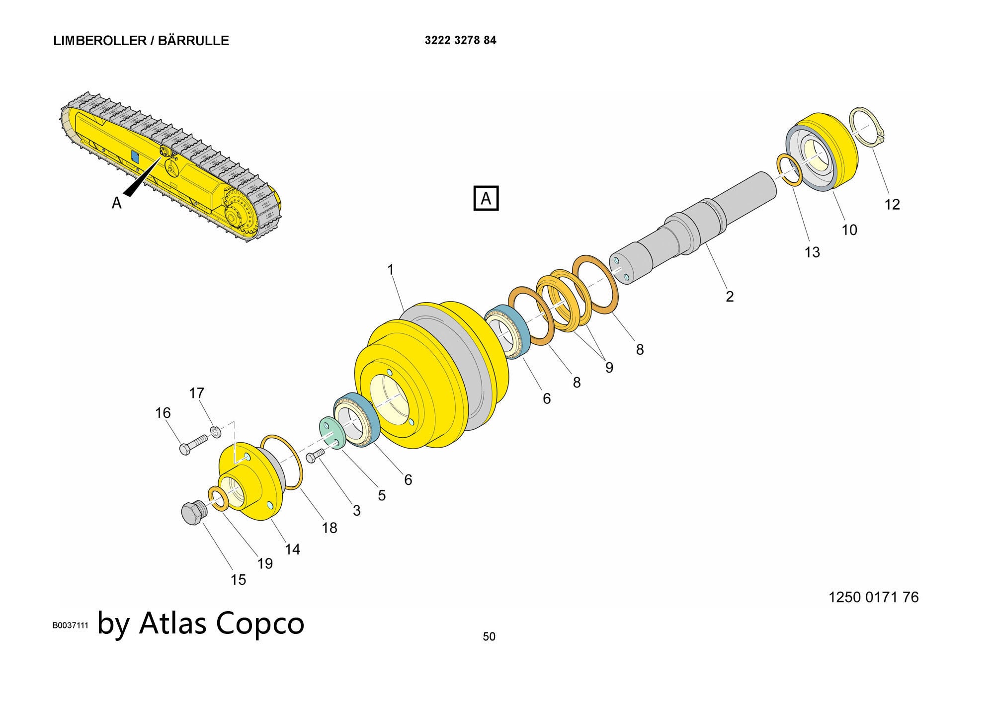 Atlas Copco Epiroc LIMBEROLLER 3222327884 / 3222 3278 84
