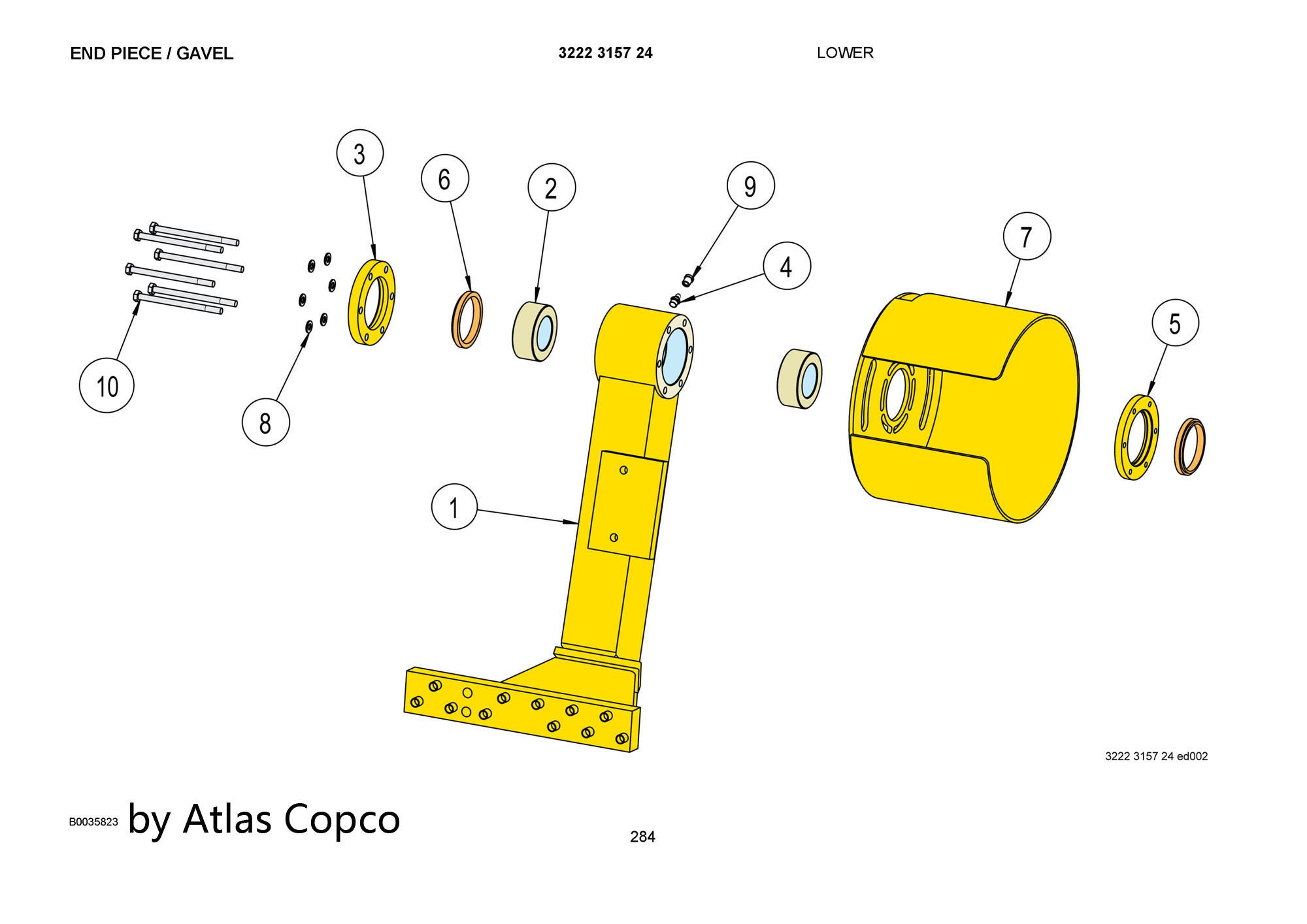 Atlas Copco Epiroc BUSHING 3128240000 / 3128 2400 00
