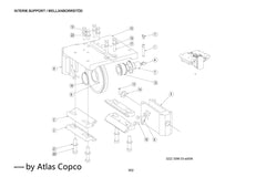 Atlas Copco Epiroc CRADLE PLATE 3128307653 / 3128 3076 53