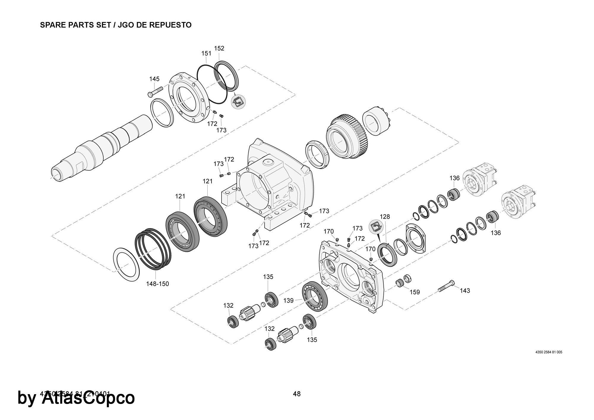 Atlas Copco Epiroc SEALING BUSH 4350265047 / 4350 2650 47