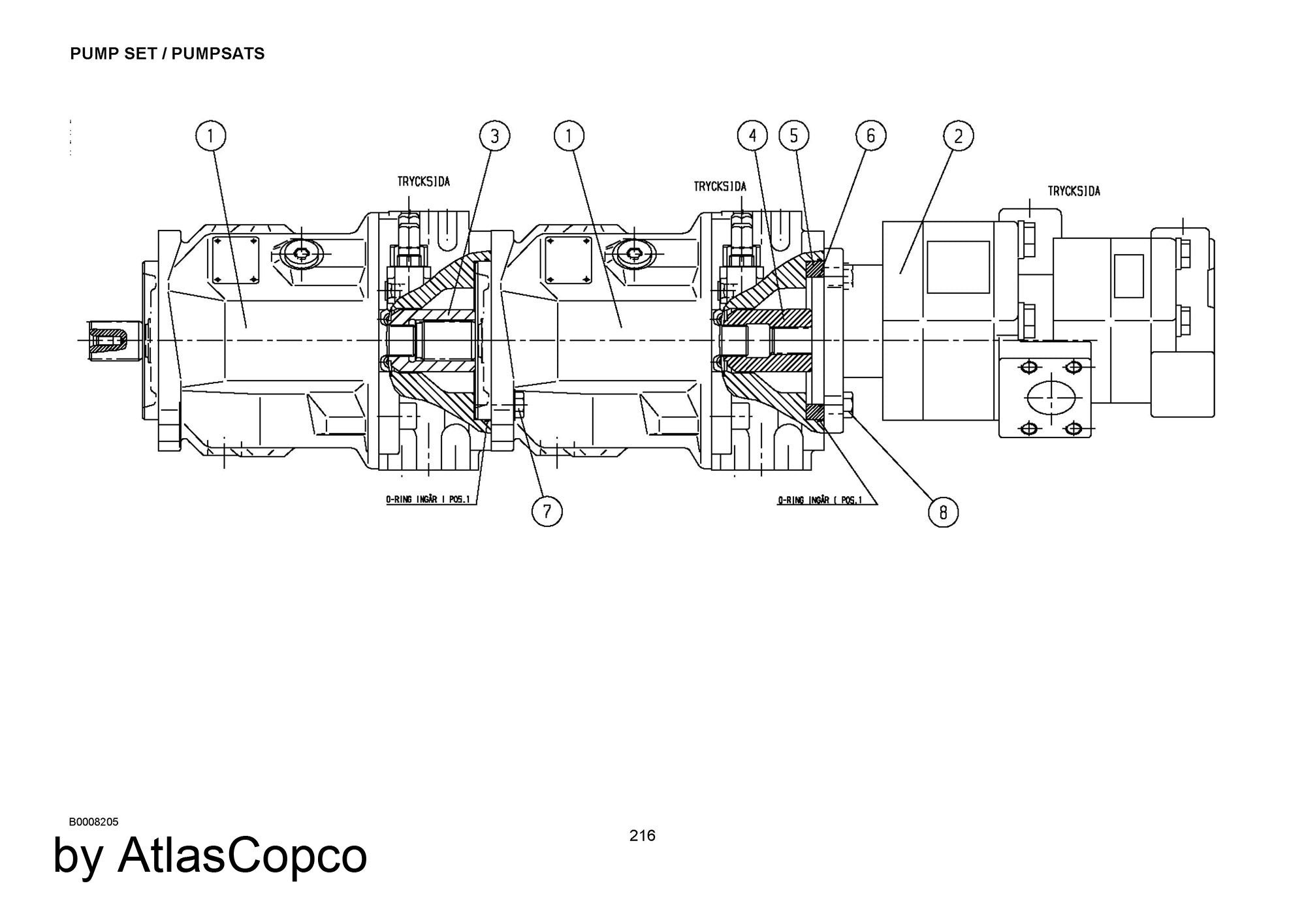 Atlas Copco Epiroc HYDRAULIC PUMP 3217852500 / 3217 8525 00