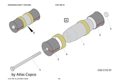 Atlas Copco Epiroc EXP. SHAFT 3125198181/3125 1981 81